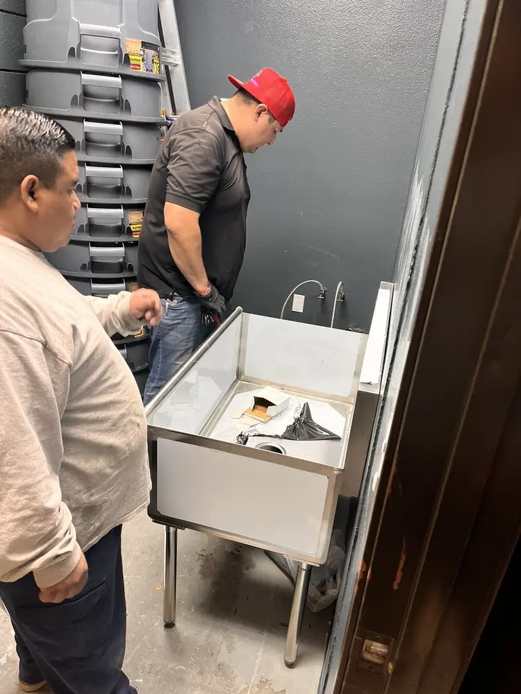 Commercial plumbing and sink installation in Greenville